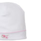 Hat w/Hand Emb., Prem. OE Rose, White/Pink