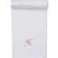 Blanket w/Hand Emb., Prem. OE Rose, White/Pink