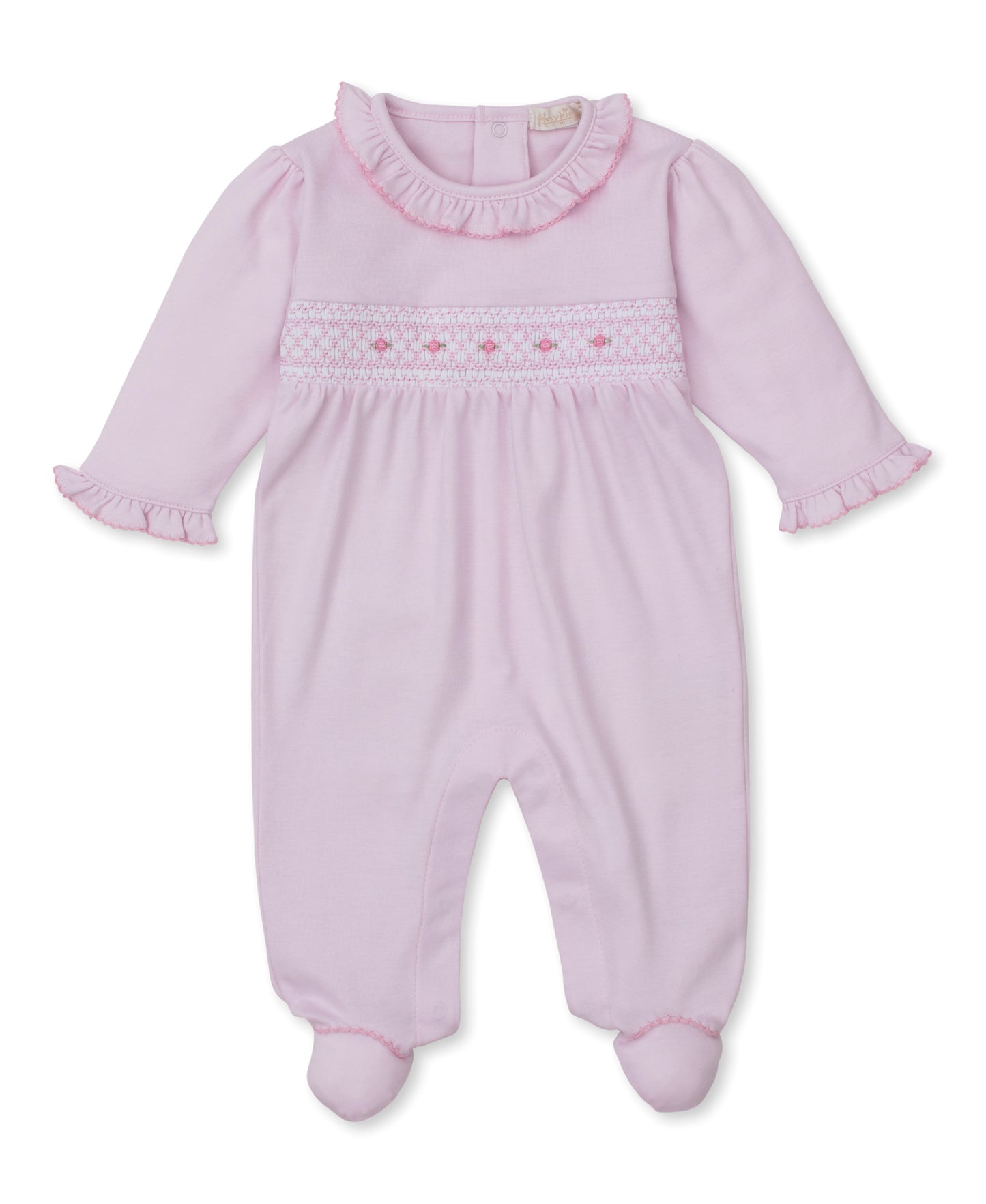 Footie w/Hand Smock, CLB Fall, Pink