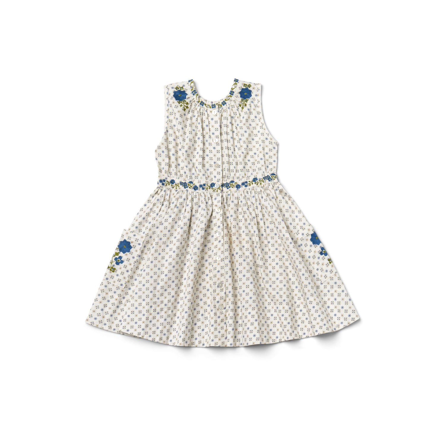 Claudette Dress, Tile Print