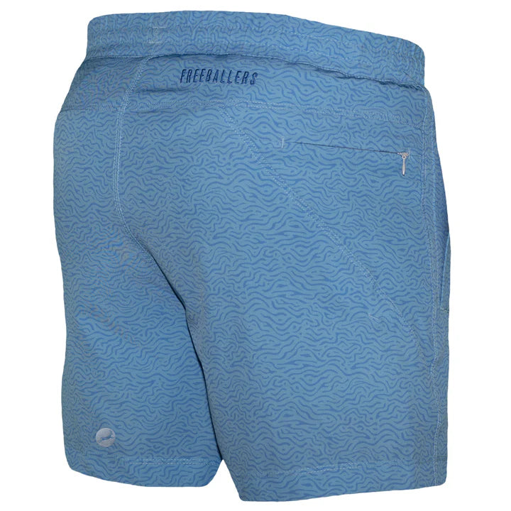 Light Blue Topo FB Shorts