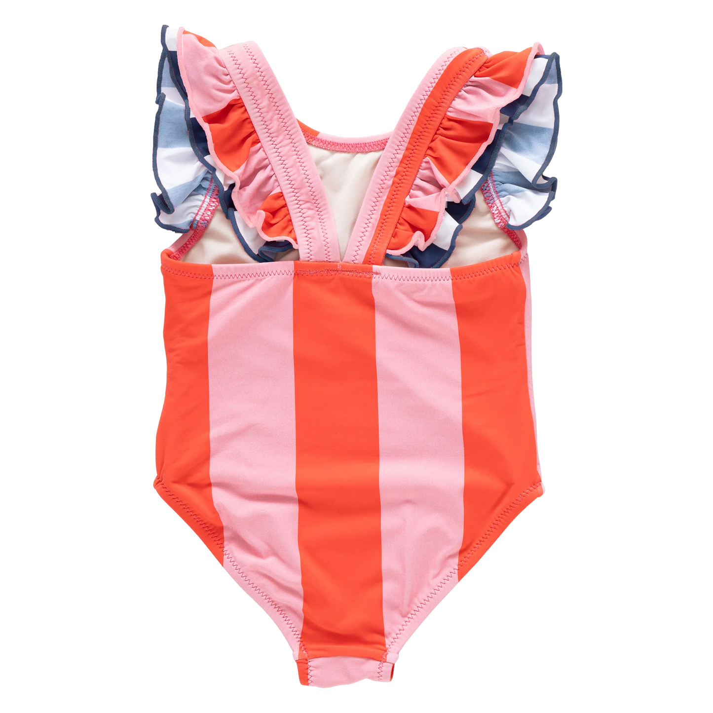 Liv Suit, Pink/Red Wide Stripe