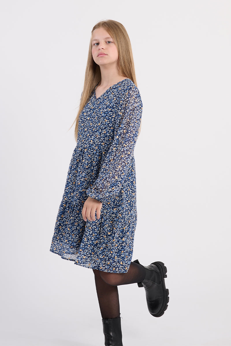 Woven Dress, Blue Nora