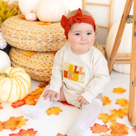 Fall Babe Patch L/S Romper