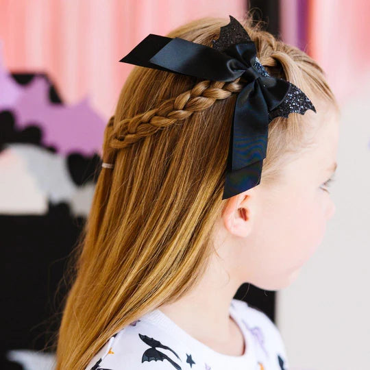 Glitter Bat Halloween Coquette Hair Clip