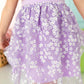 Lavender Ditsy Daisy Tiered S/S Tutu Dress