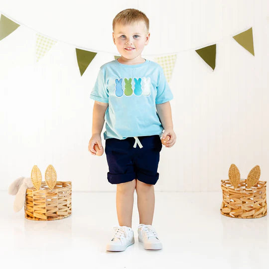 Peeps Emb. Patch Easter S/S Shirt, Cool Blue