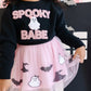 Spooky Babe Patch Halloween Sweatshirt, Black