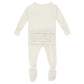 Ruffle Footie w/Zip, Natural