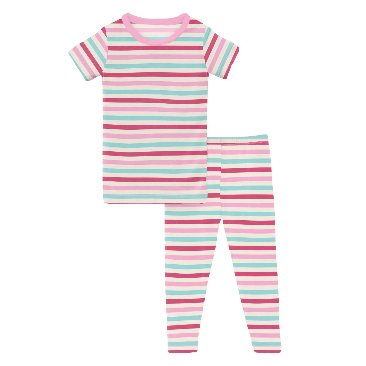 S/s Pajama Set, Sock Hop Stripe