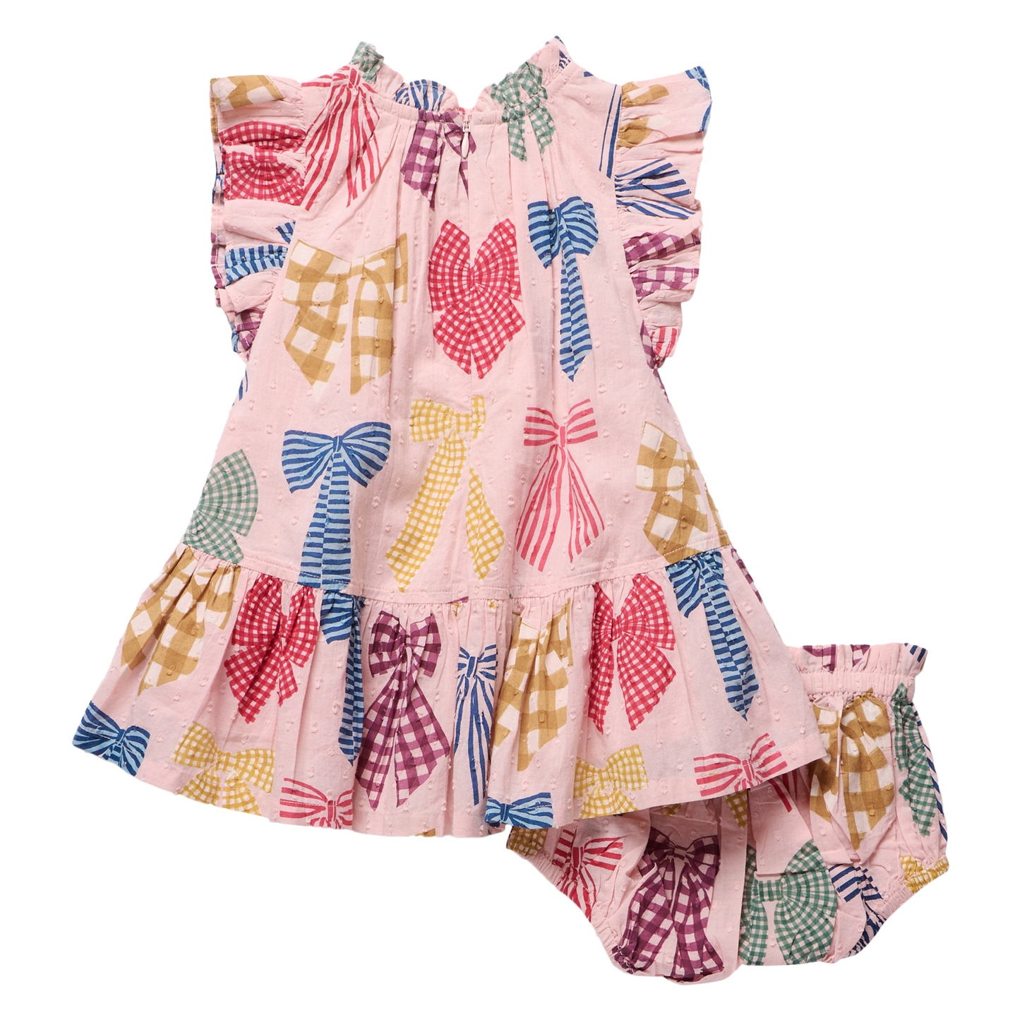 Baby Harper Dress Set, Patterned Bows