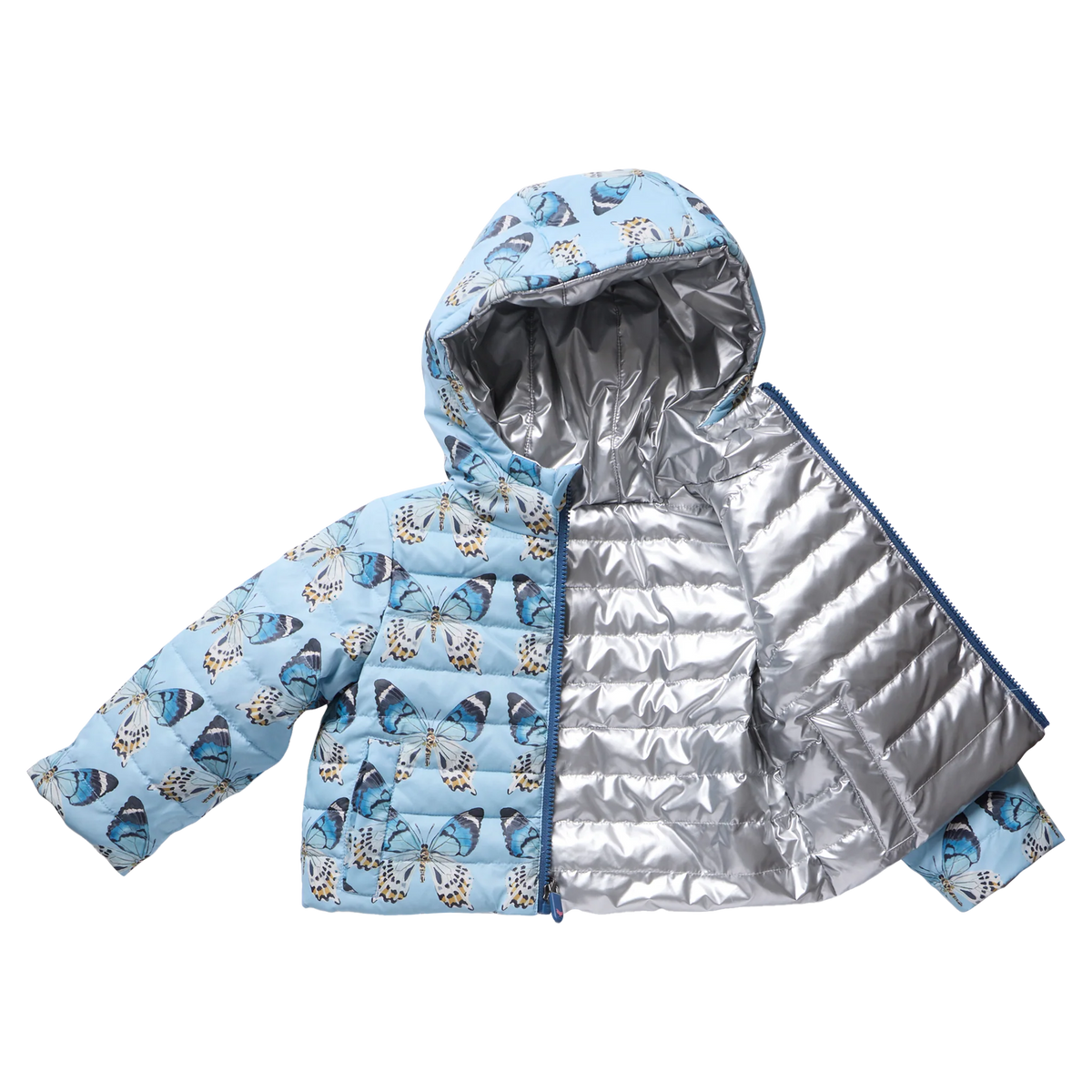 Reversible Jacket, Vintage Blue Butterflies