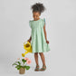 Jaipur Dress, Pastel Green Polka Dot