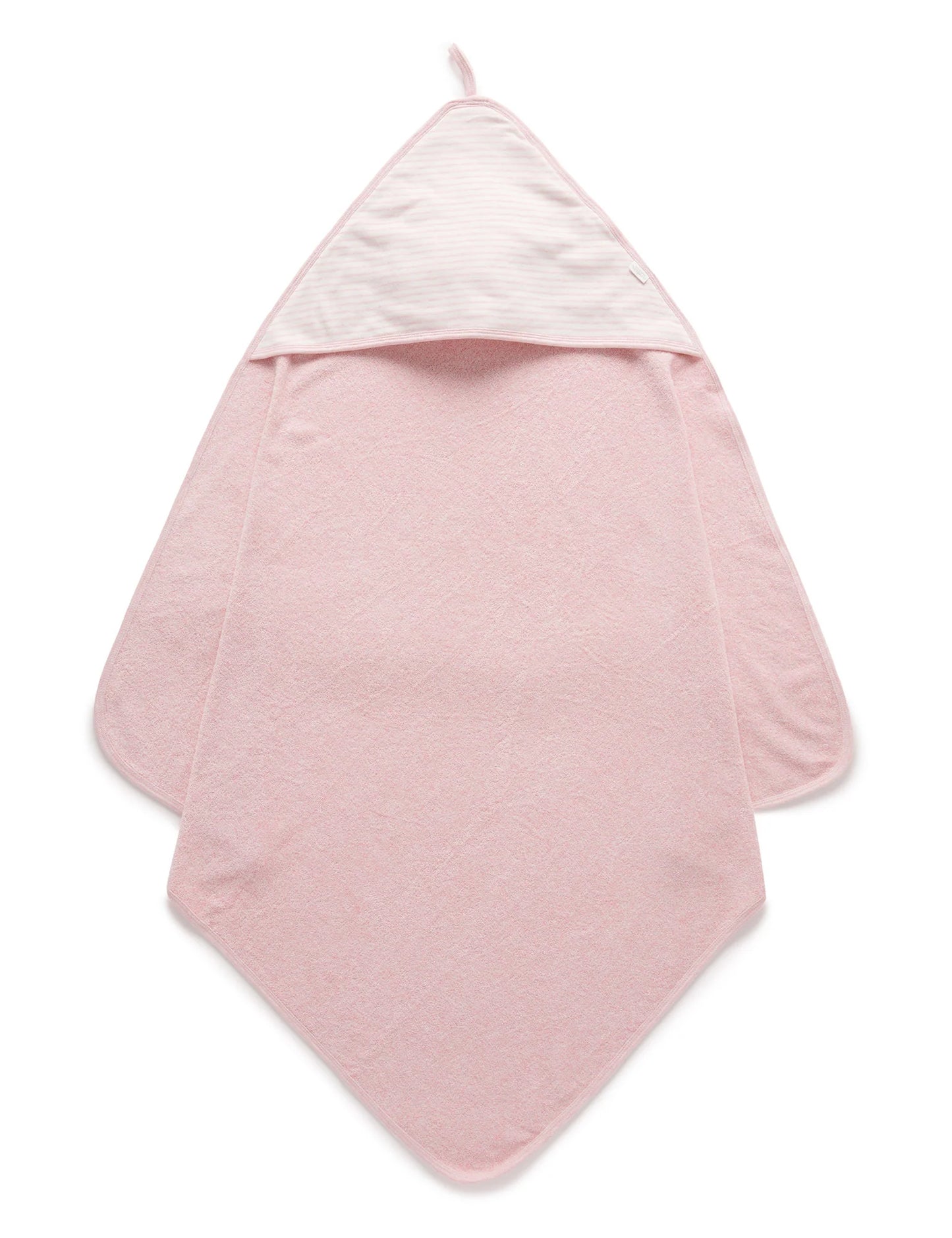 Hooded Towel, Pale Pink Melange