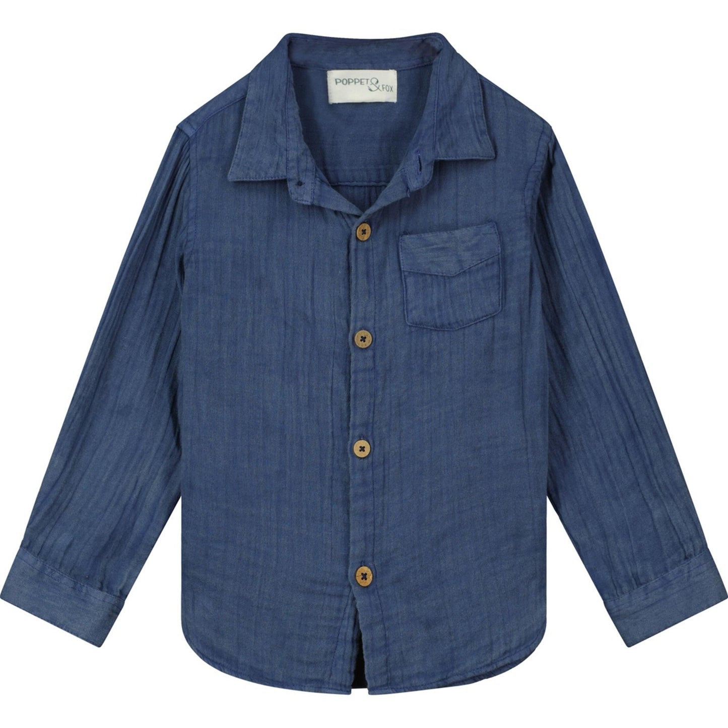 Classic Collared Shirt, Indigo