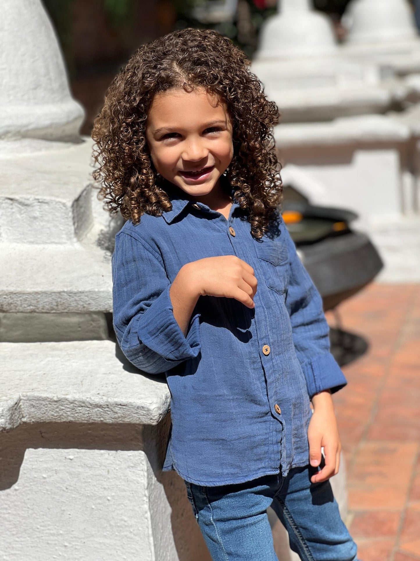 Classic Collared Shirt, Indigo