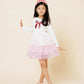 Bow 3 Layered Tutu Dress, White