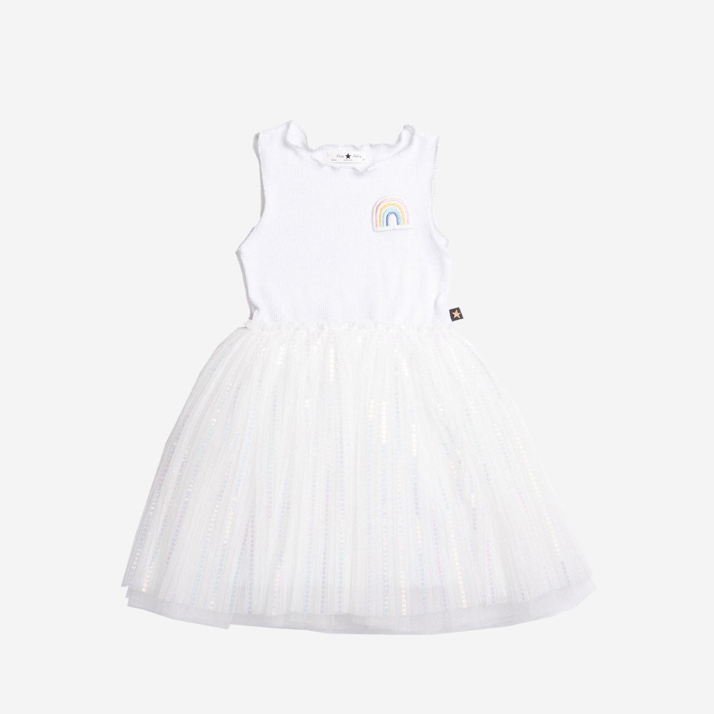 Chloe Rainbow Dress, Ivory