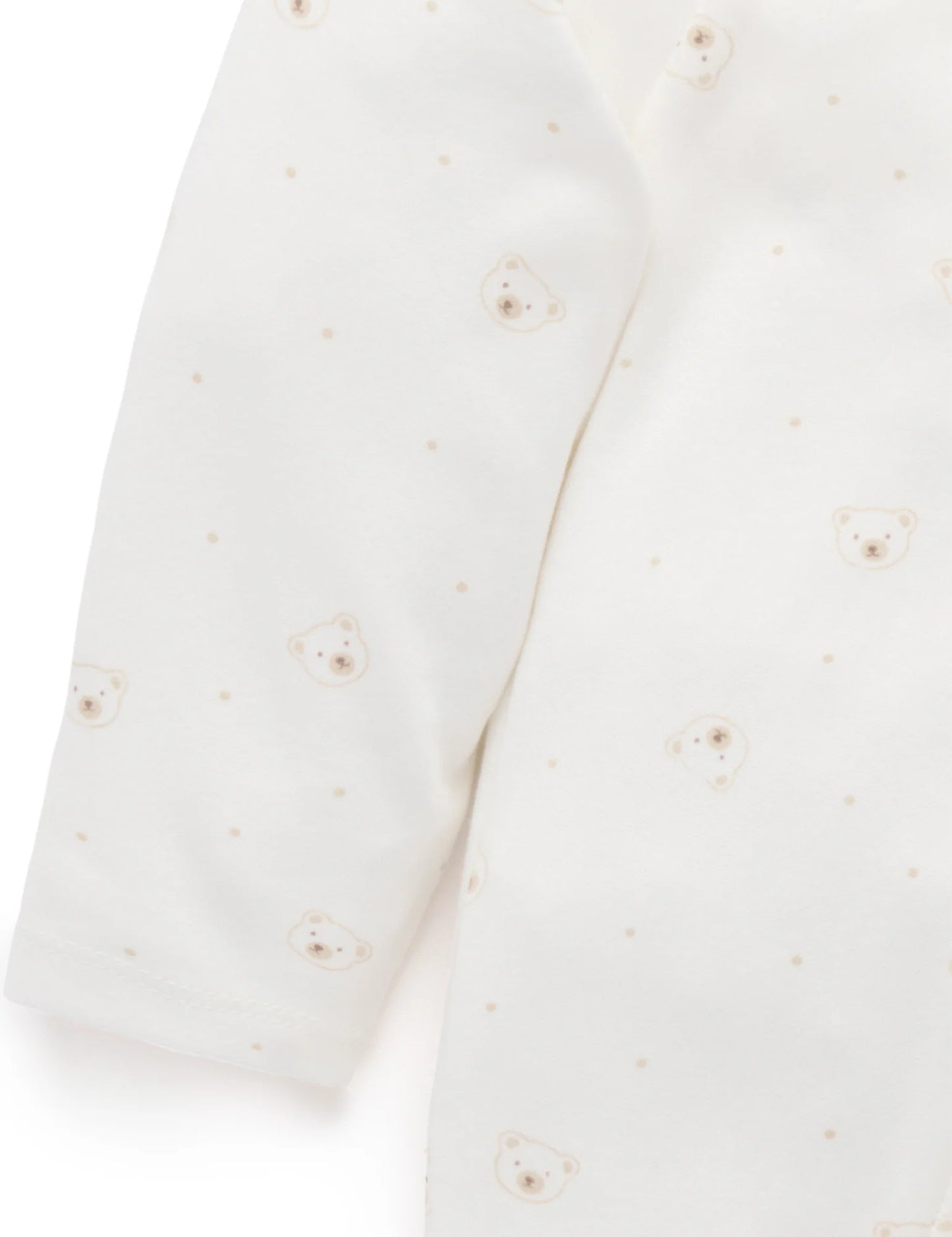 Zip Footie & Hat, Vanilla Bear