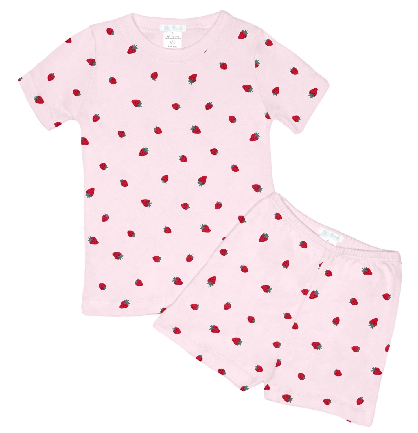 S/S Pajama Set, Strawberries