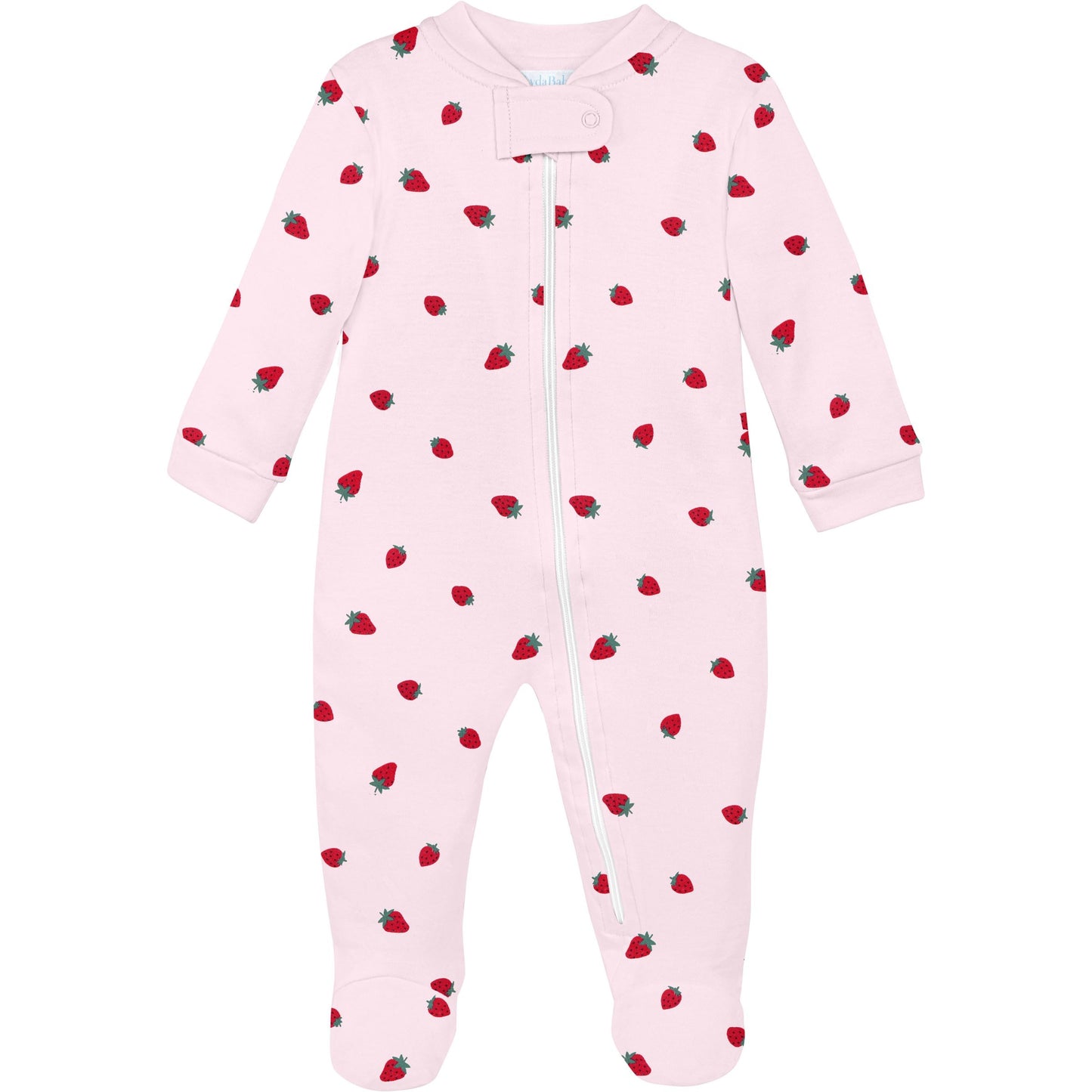 Footie w/Zip, Strawberries
