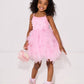 Pink 3D Flowers Tulle Dress