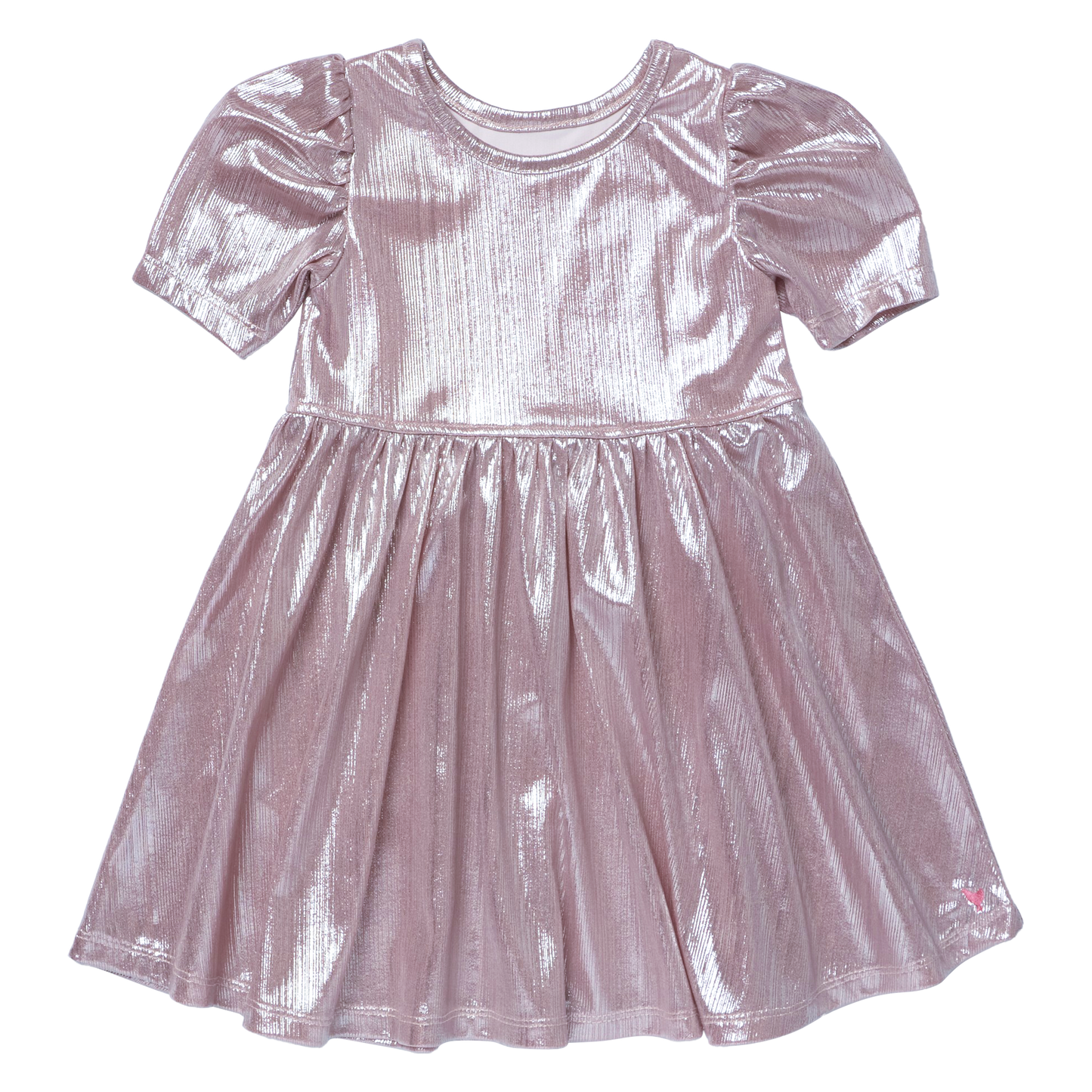 Lame Laurie Dress, Glitter Pink