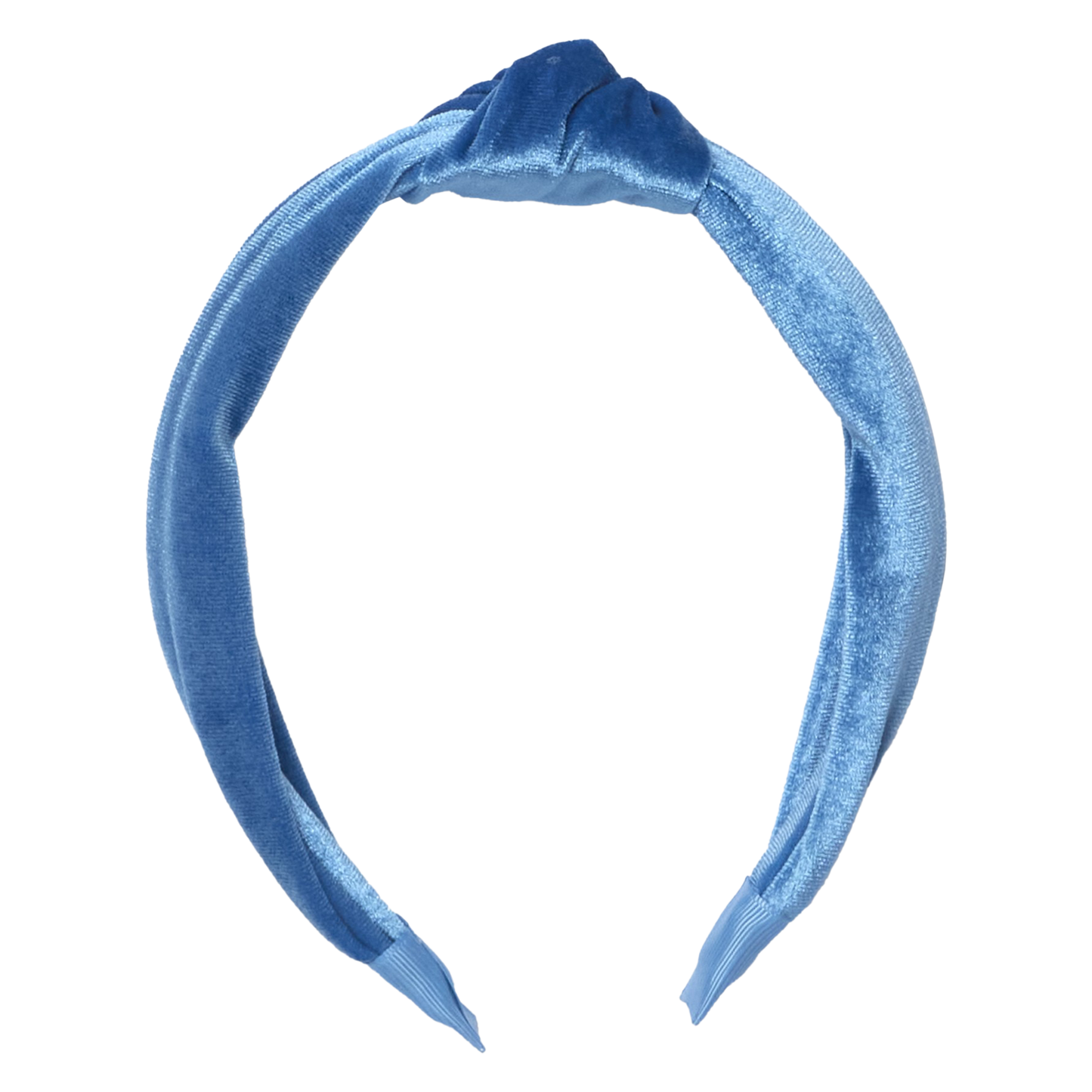 Velour Holly Headband, Bright Blue