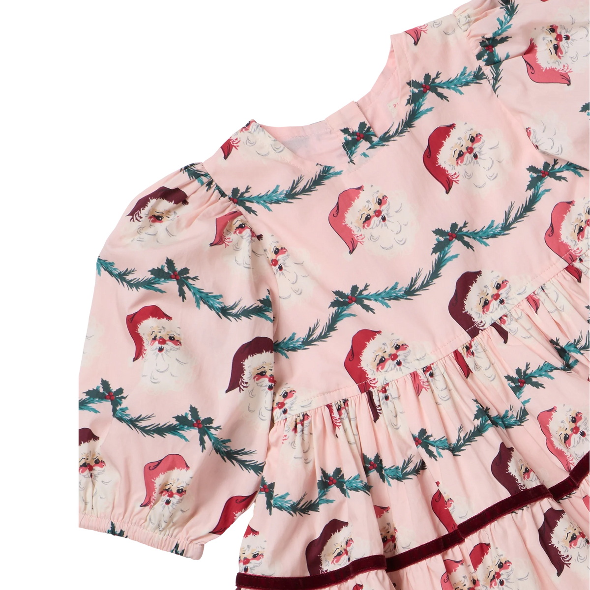Maribelle Baby Dress Set, Santa Garland
