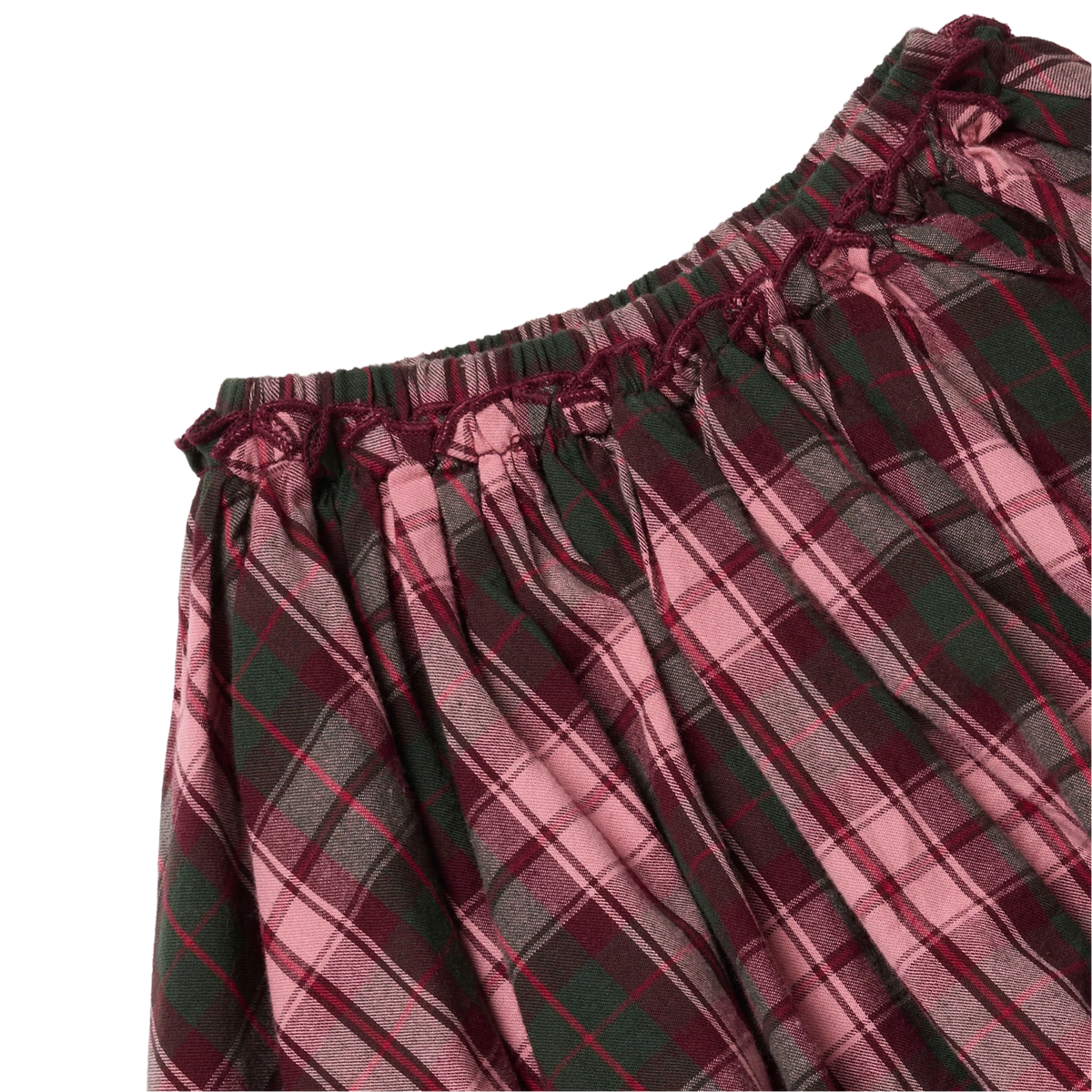 Gianna Skirt, Burgundy Tartan