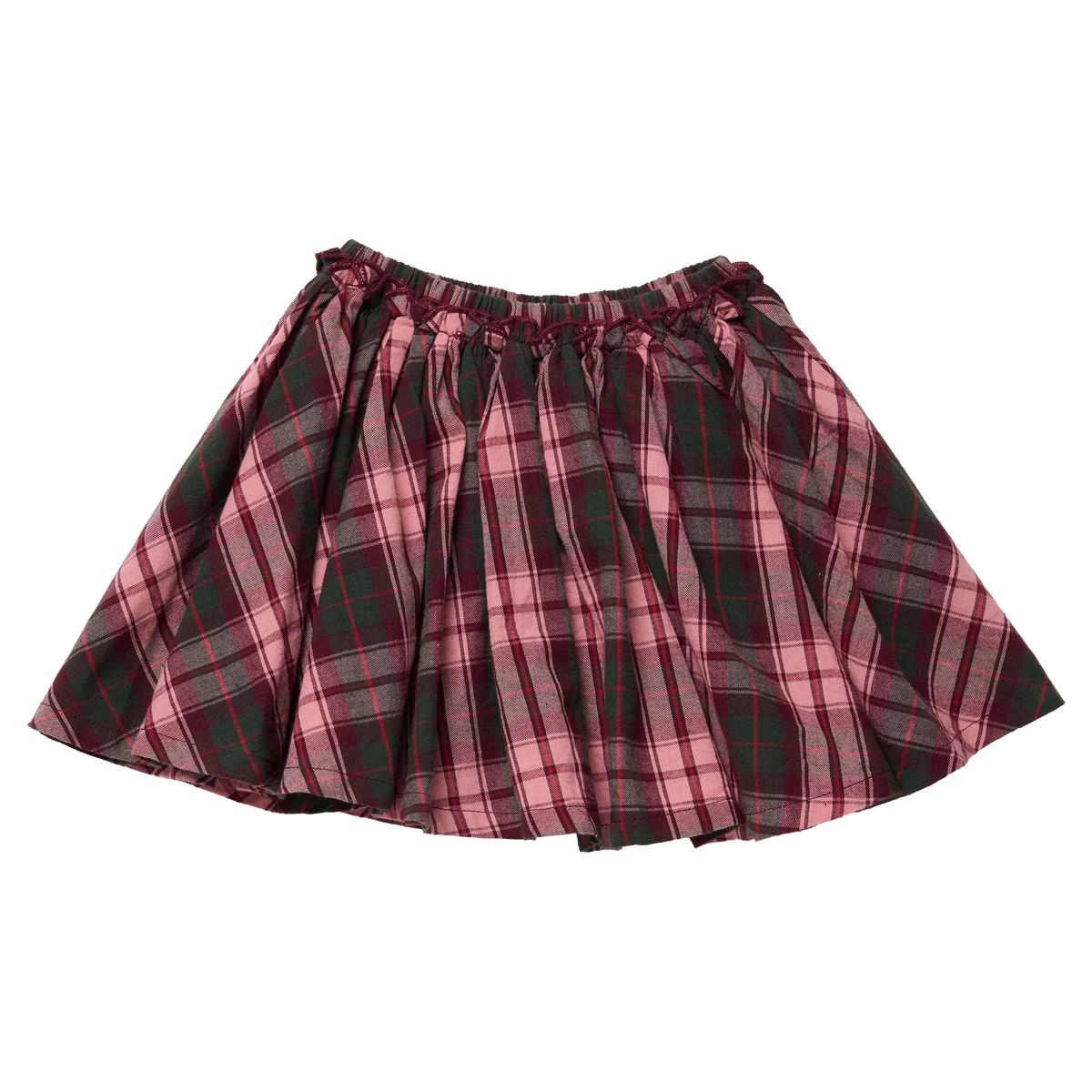 Gianna Skirt, Burgundy Tartan