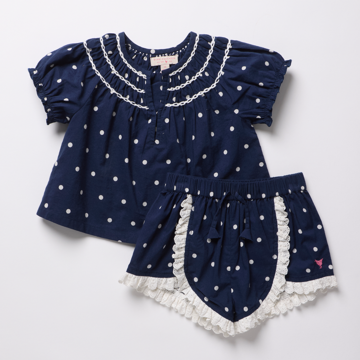 Millie 2-Piece Set - Navy Dot