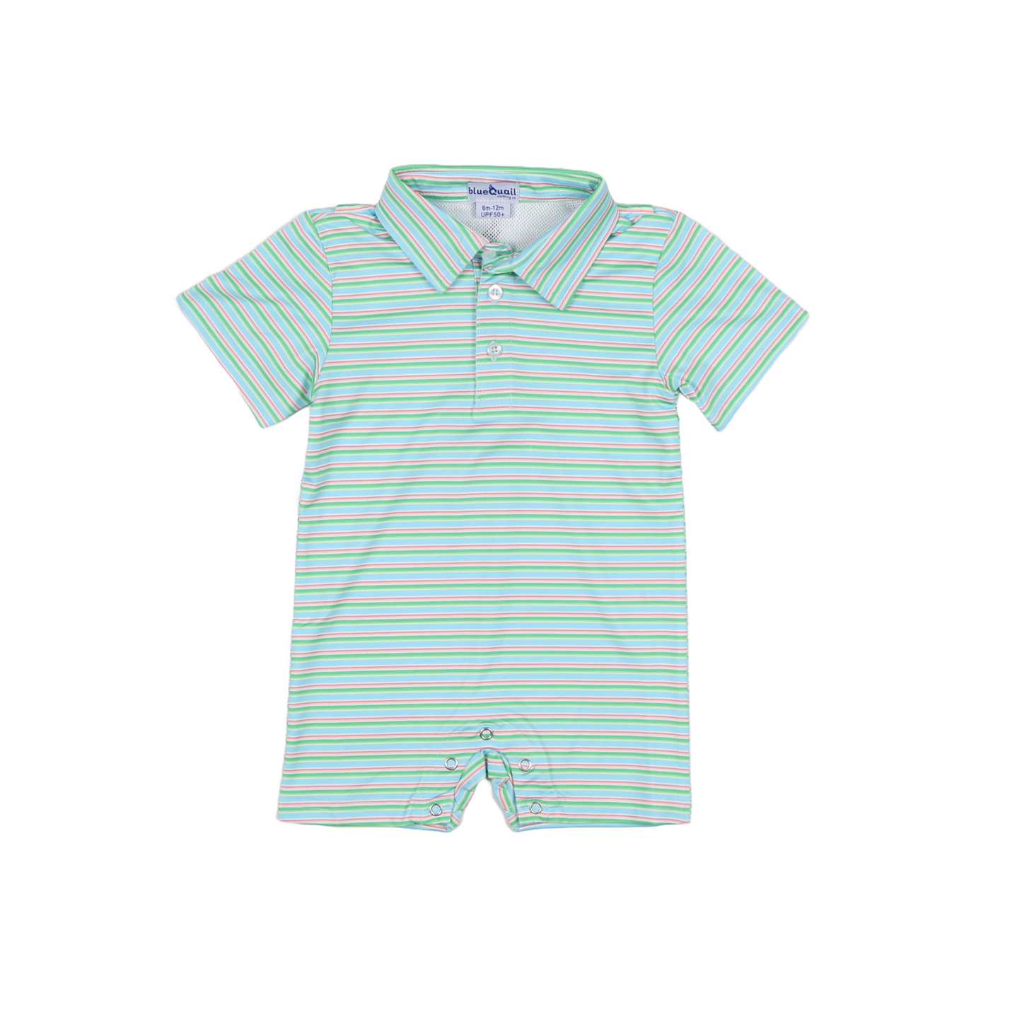 Sherbet Stripe Polo S/S Romper
