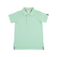Prim & Proper S/S Polo & Onesie, Grace Bay Green/White