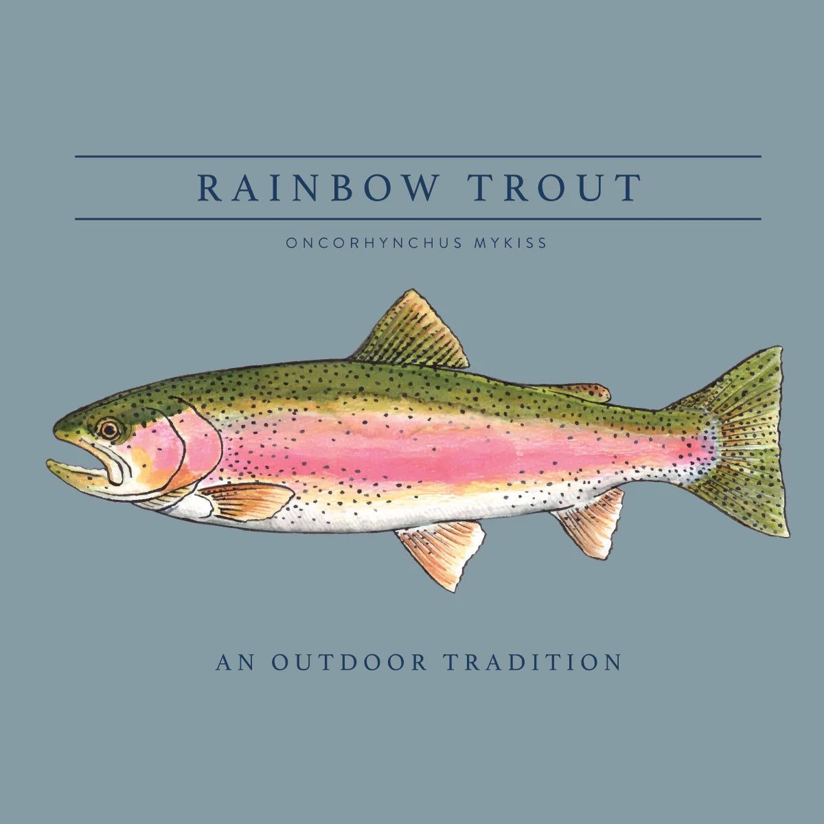 Pro Performance L/S Shirt, Arona Blue w/Rainbow Trout