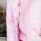 Hooded Puffer Jacket, Pink with Cowboy Print Liner