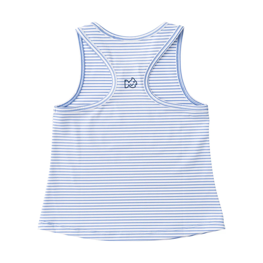 Active Racerback Tank Top, Persian Purple Stripe