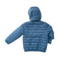 Hooded Puffer Jacket, Blue with Deer Head Printed Liner