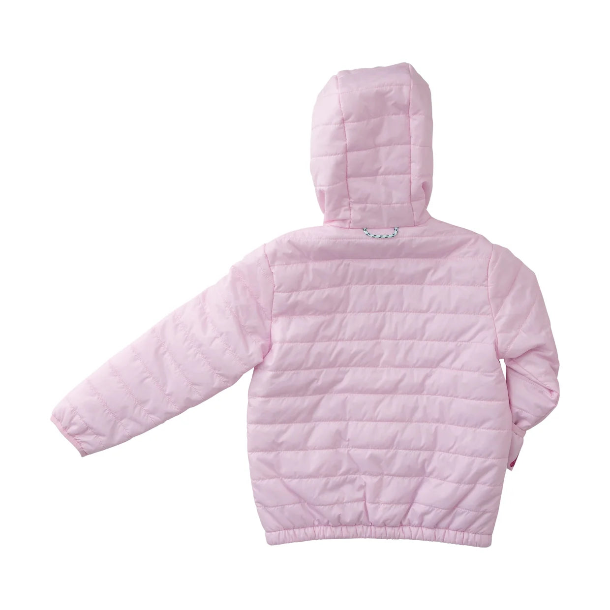 Hooded Puffer Jacket, Pink with Cowboy Print Liner