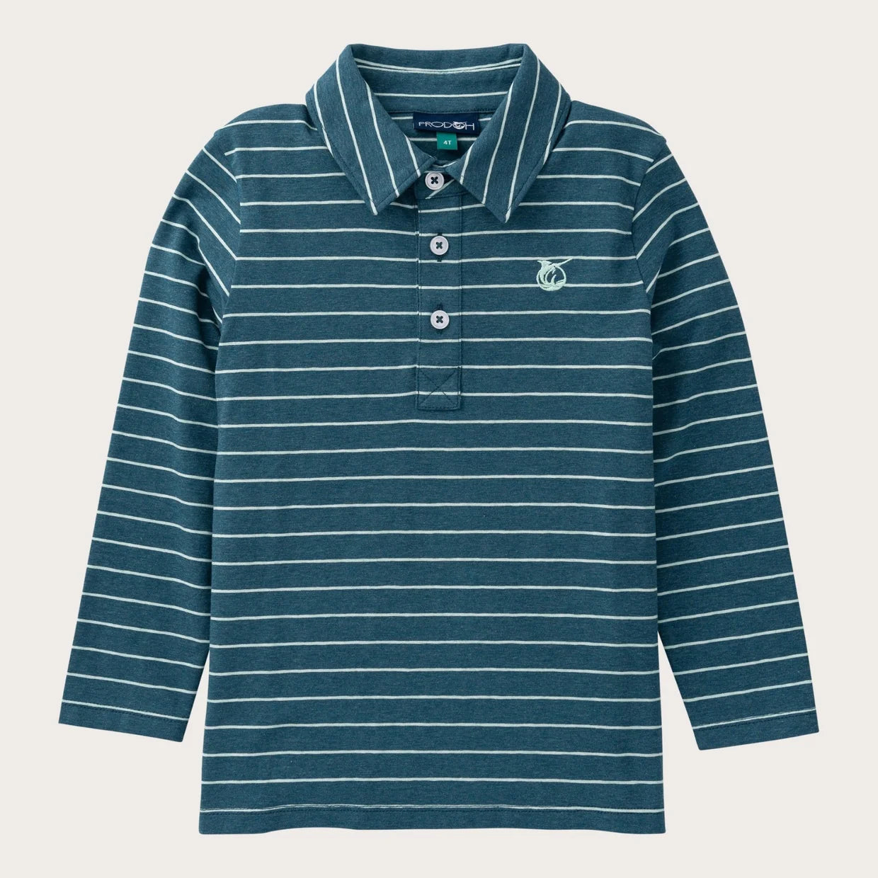 L/S Too Cool For School Polo, Tapestry Blue