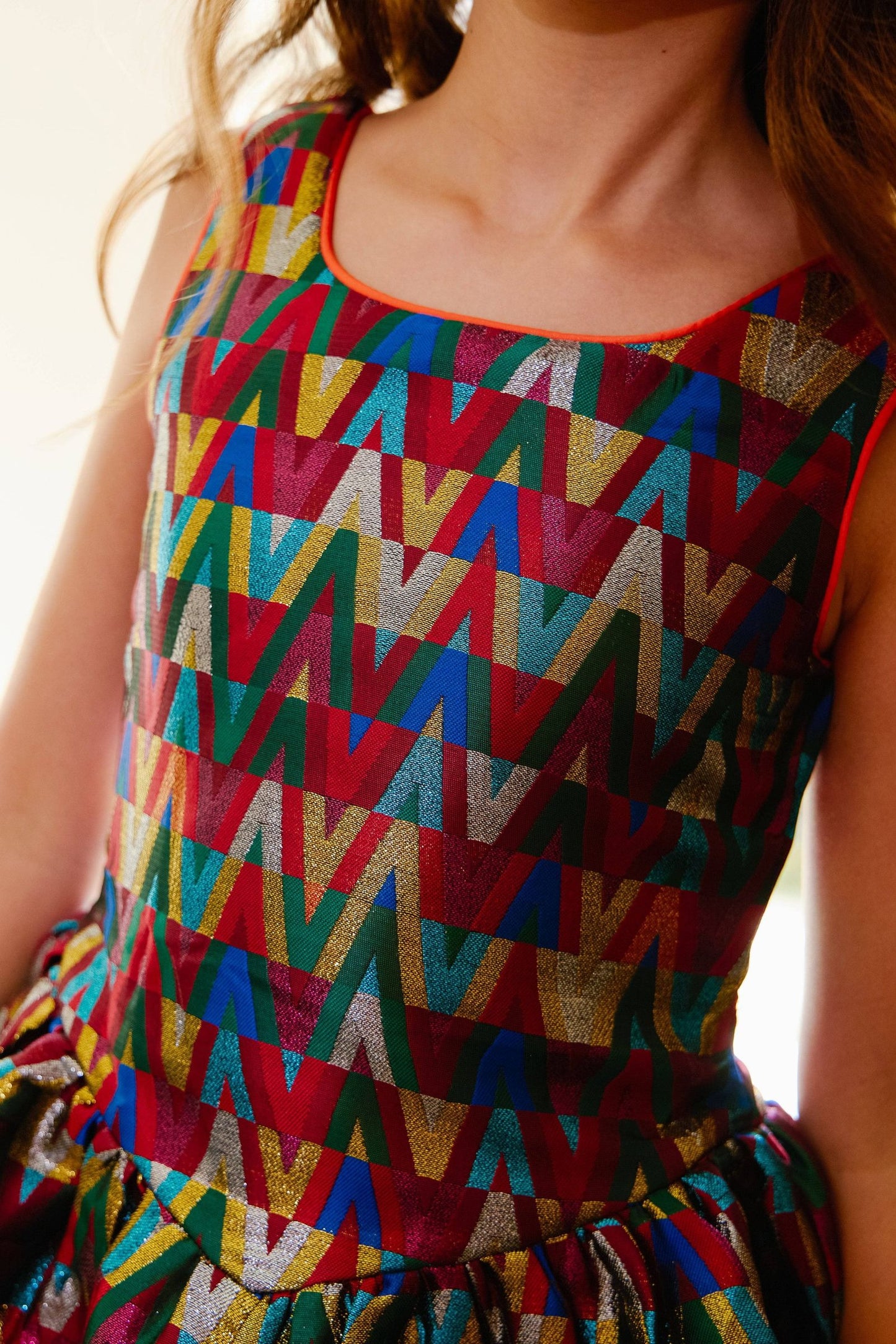 Rainbow Vibes Metallic Bubble Dress