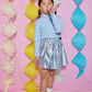 Ribbed Turtleneck, Ice Blue
