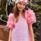 Rose Feather Party Dress