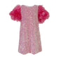 Rose Feather Party Dress