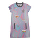 Icon Dress, Purple Swirl