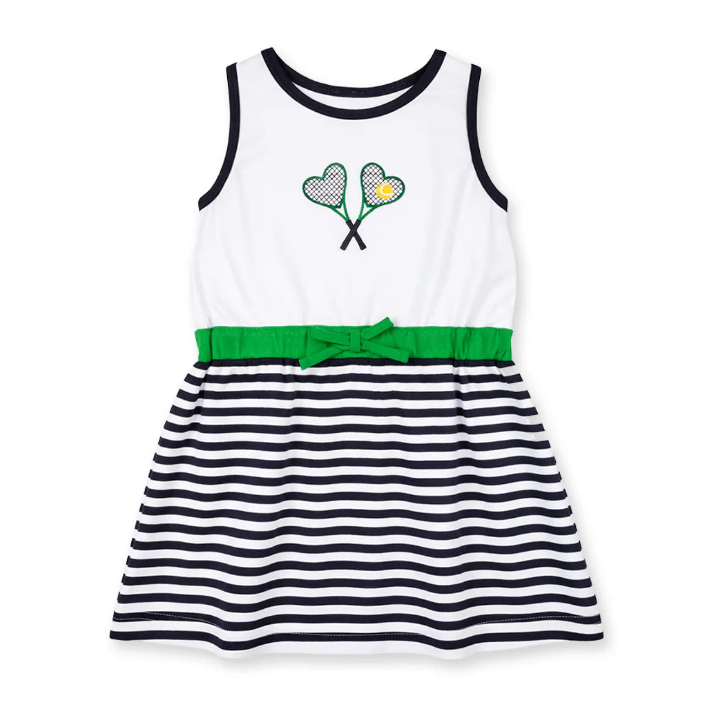 Stripe Knit Dress w/Tennis Rackets