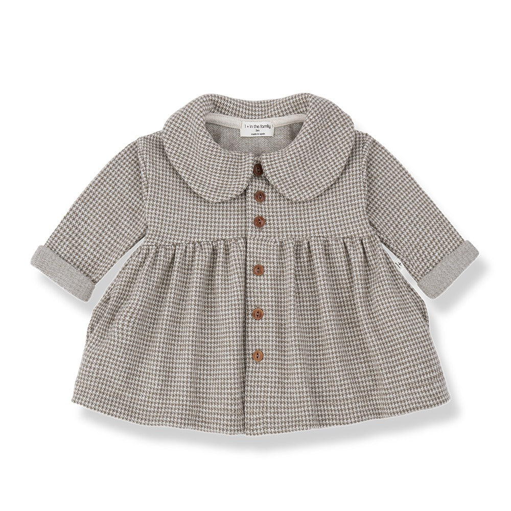 SALERNO Collar Dress, Dark Taupe