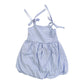 Bubble Skirt Dress, Blue Stripe