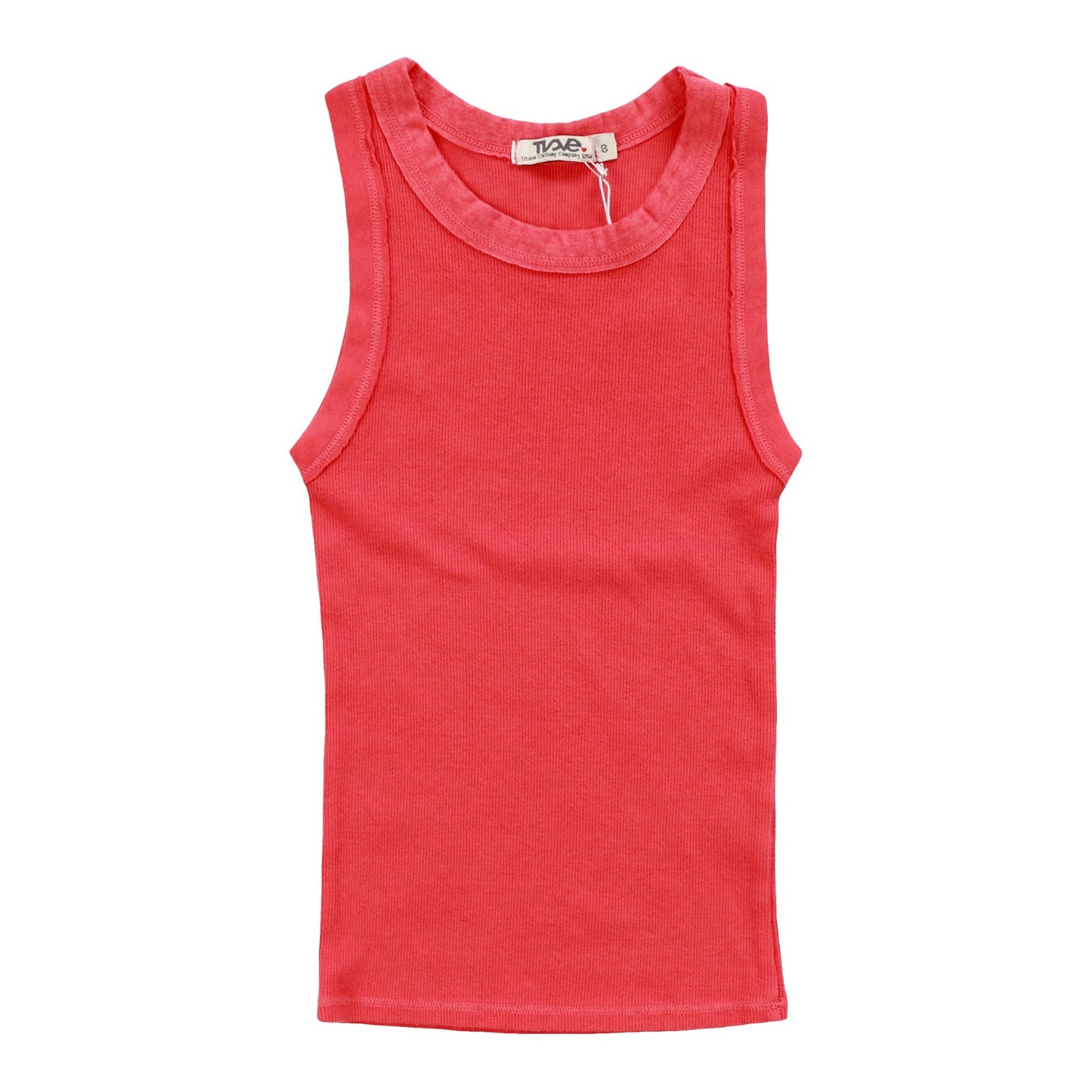 Fitted M&G Crew Tank, Coral Paradise