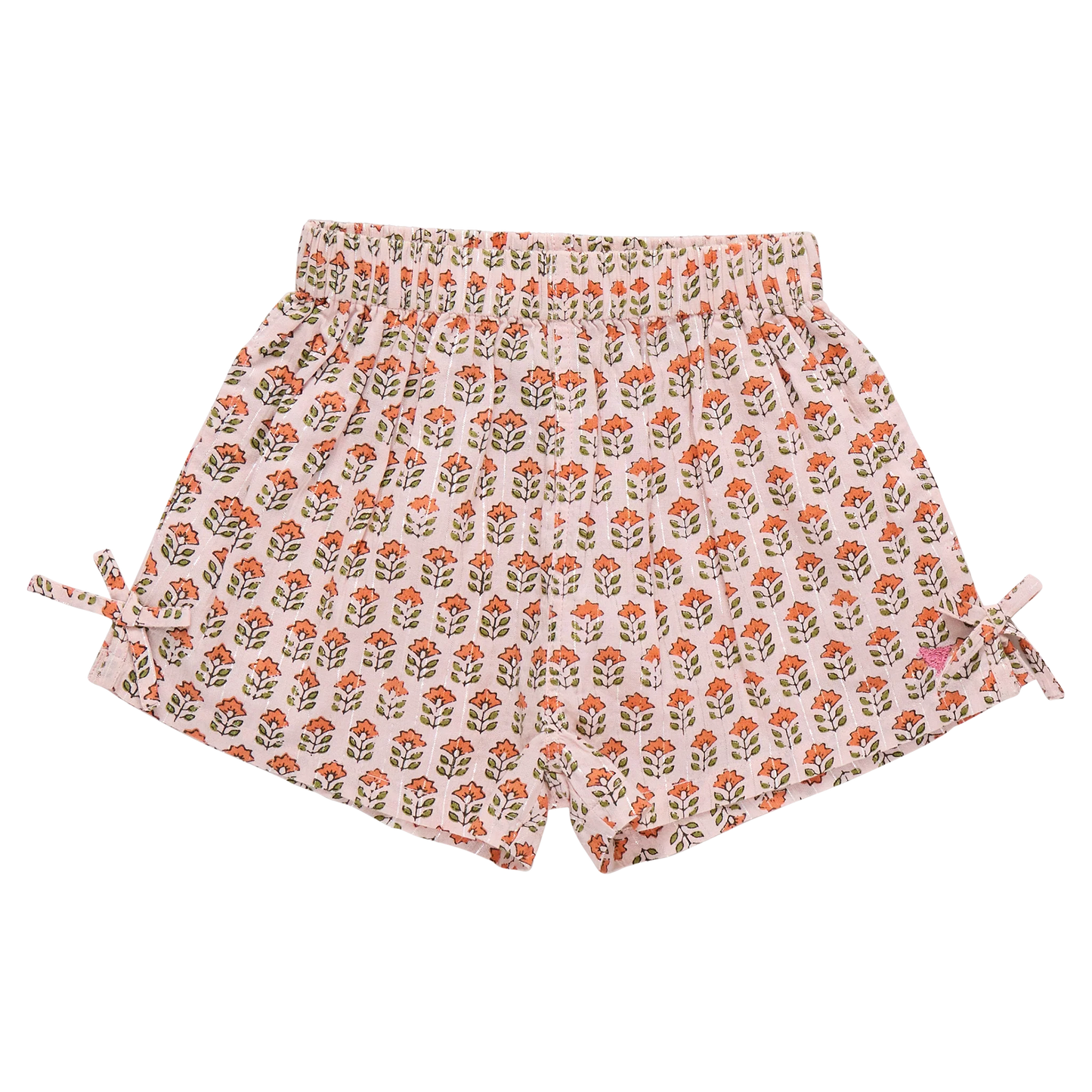 Jules Short, Pink Prairie Block Print